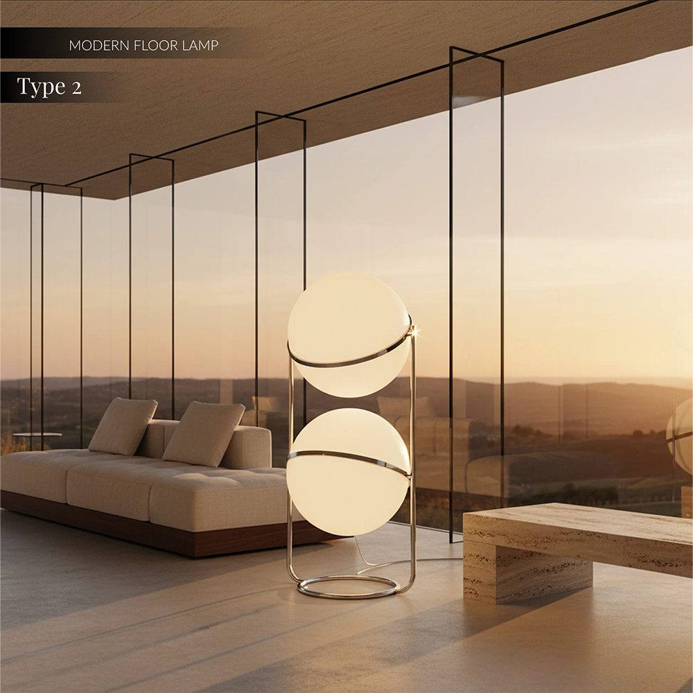 Modernes Design LED Ball Floor Lamp Illuminating Home Decor