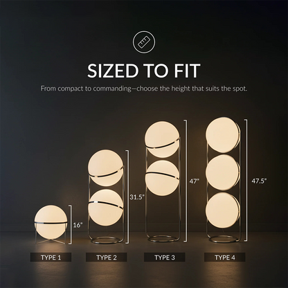 Modernes Design LED Ball Floor Lamp Illuminating Home Decor