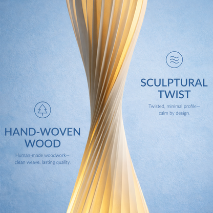 Sculptural Twist Floor Lamp with Warm Ambient Light