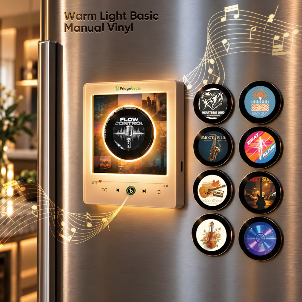 Personalized Photo Music Vinyl Fridge Magnet – Custom Record with Rotating Vinyl & LED Light, Unique Couple Memory Gift