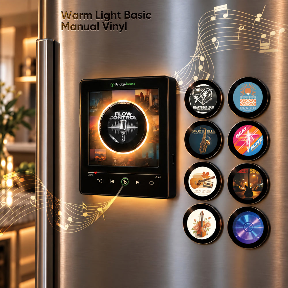 Personalized Photo Music Vinyl Fridge Magnet – Custom Record with Rotating Vinyl & LED Light, Unique Couple Memory Gift