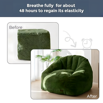 Oversized Faux Fur Bean Bag Chair Stuffed Lounge Sofa for Adults & Kids Perfect for Gaming Reading & Relaxing