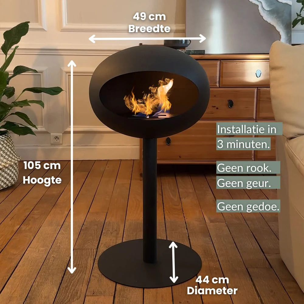 Minimalist Bio-Ethanol Fireplace for Smoke-Free Luxury Living