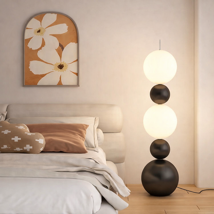 Modern LED Floor Lamp with Foot Switch 3-Color Ambient Lighting Energy-Saving Funky Fruit Design
