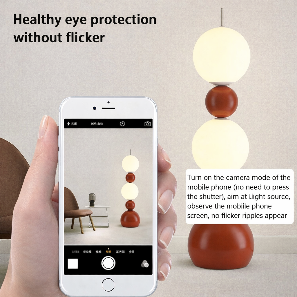Modern LED Floor Lamp with Foot Switch 3-Color Ambient Lighting Energy-Saving Funky Fruit Design