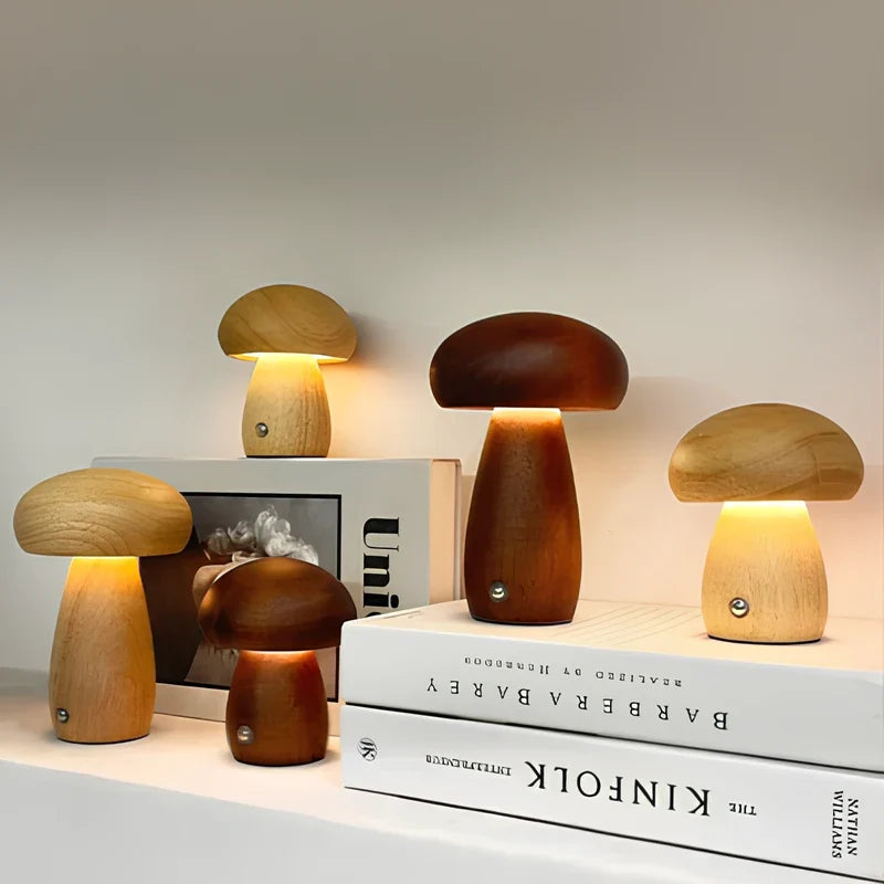 Lumishroom™ Wooden Table Lamp