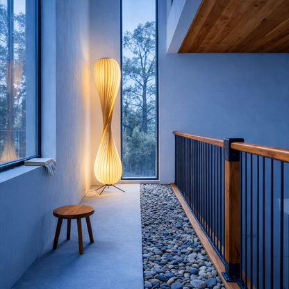 Sculptural Twist Floor Lamp for Corners & Narrow Spaces