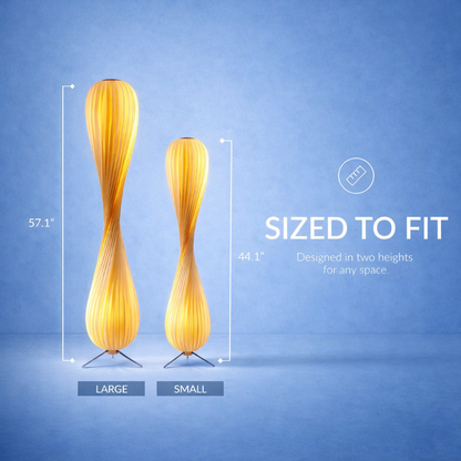 Sculptural Twist Floor Lamp in Two Sizes