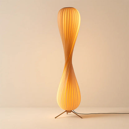 Wooden Floor Lamp Sculptural Dimmable LED Floor Light