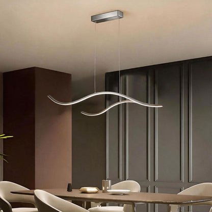 Curved LED Pendant Light Wavy LED Metal Ceiling Light - product image 9