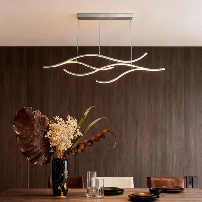 Curved LED Pendant Light Wavy LED Metal Ceiling Light - product image 10
