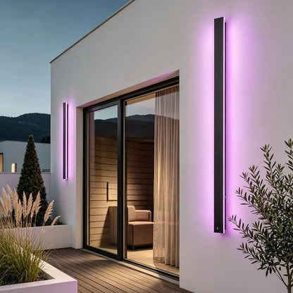 Outdoor Strip Wall Light Black Linear LED Integrated Light - product image 18