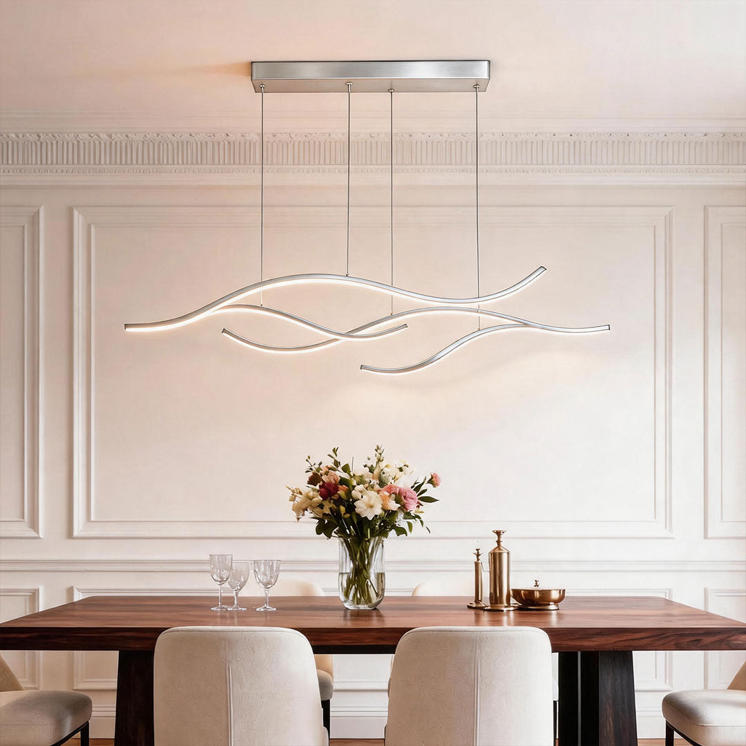 Curved LED Pendant Light Wavy LED Metal Ceiling Light - product image 13