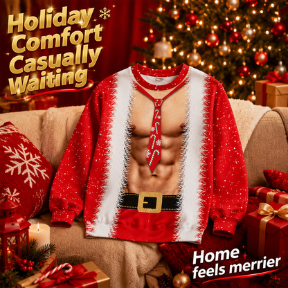 Funny Sexy Body Ugly Christmas Sweatshirt – Novelty Christmas Party Pullover, Hilarious Holiday Gift for Men & Women