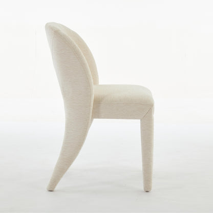 Set of 2 Dining Chairs Features a Hollowed-Out backrest Design for Restaurant Kitchens