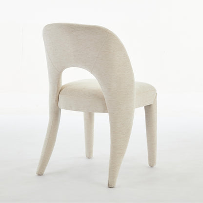 Set of 2 Dining Chairs Features a Hollowed-Out backrest Design for Restaurant Kitchens