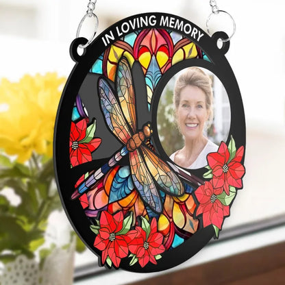 Custom Photo Memorial Stained Glass Suncatcher I Am Always With You Window Hanging Ornament