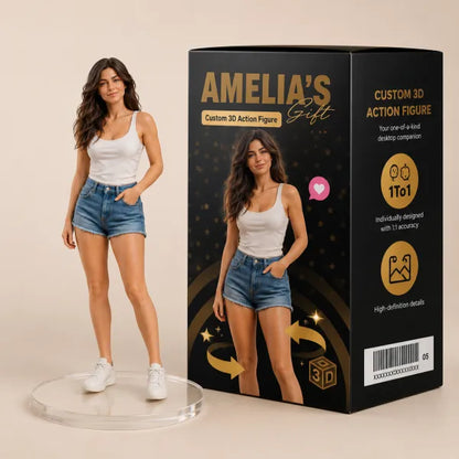 Custom Realistic 3D Figurine from Photo with Display Box Personalized Full Body Figure
