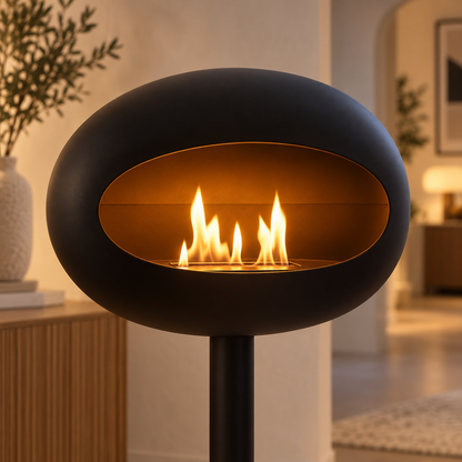 Minimalist Bio-Ethanol Fireplace for Smoke-Free Luxury Living