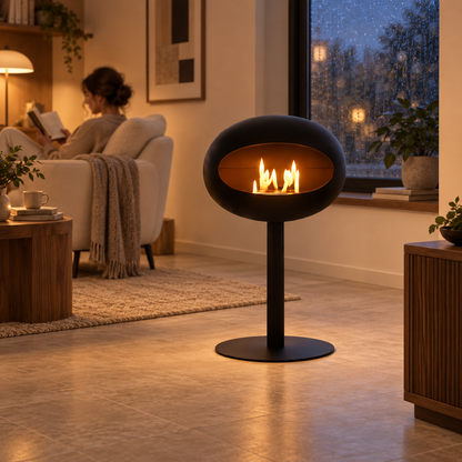 Minimalist Bio-Ethanol Fireplace for Smoke-Free Luxury Living