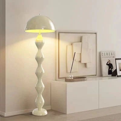 Cream Style Mushroom Floor Lamp Sculptural 3-Color LED Floor Light