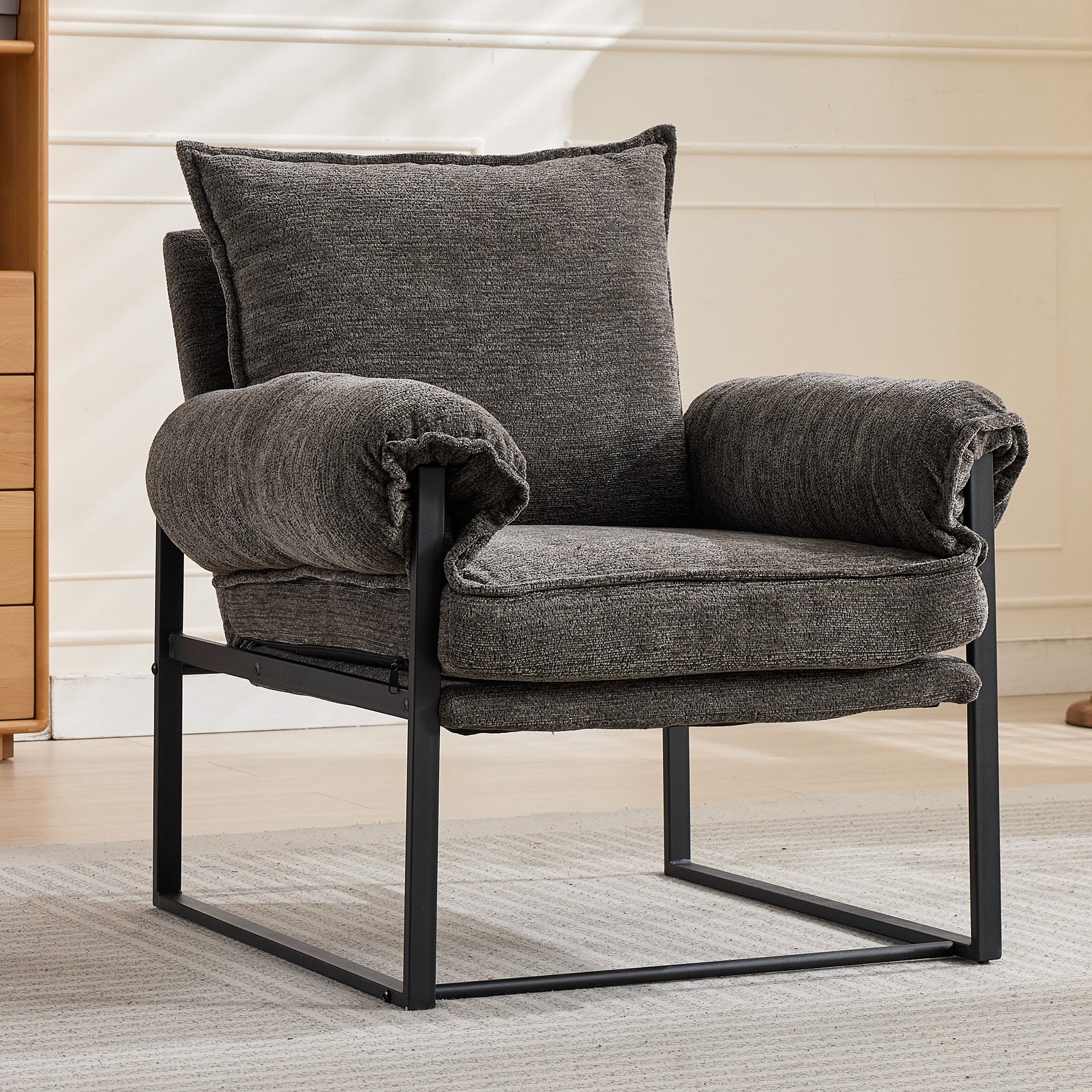 Adjustable iron frame sofa