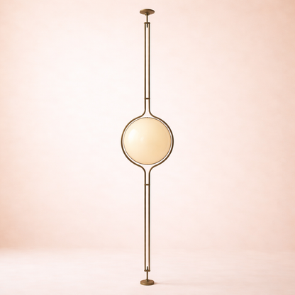 Cream Orb Floor to Ceiling Lamp Soft Ambient Light