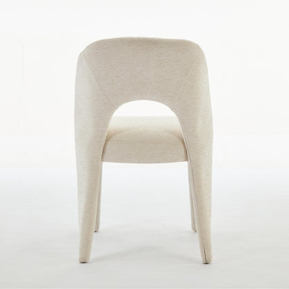 Set of 2 Dining Chairs Features a Hollowed-Out backrest Design for Restaurant Kitchens
