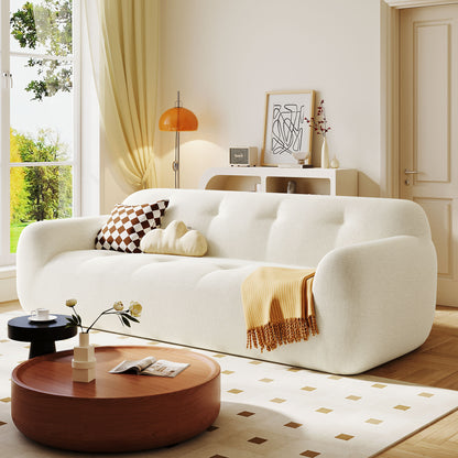 U Style 3 Seater Chenille Sofa Full Sponge Compression No Assembly