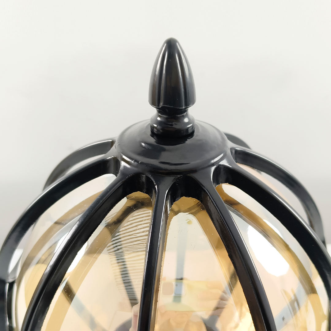 Outdoor Globe Pillar Lights Retro Glass Globe Copper Fence Post Light - product image 10