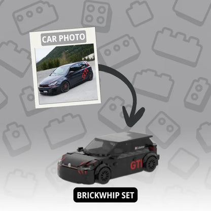 Custom Photo Car Brick Figure Set with Car Model & Personalized License Plate – Unique Birthday & Valentine’s Gift for Car Lovers