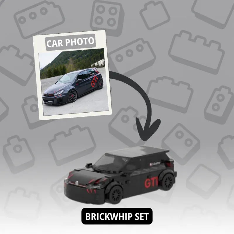 Custom Photo Car Brick Figure Set with Car Model & Personalized License Plate – Unique Birthday & Valentine’s Gift for Car Lovers