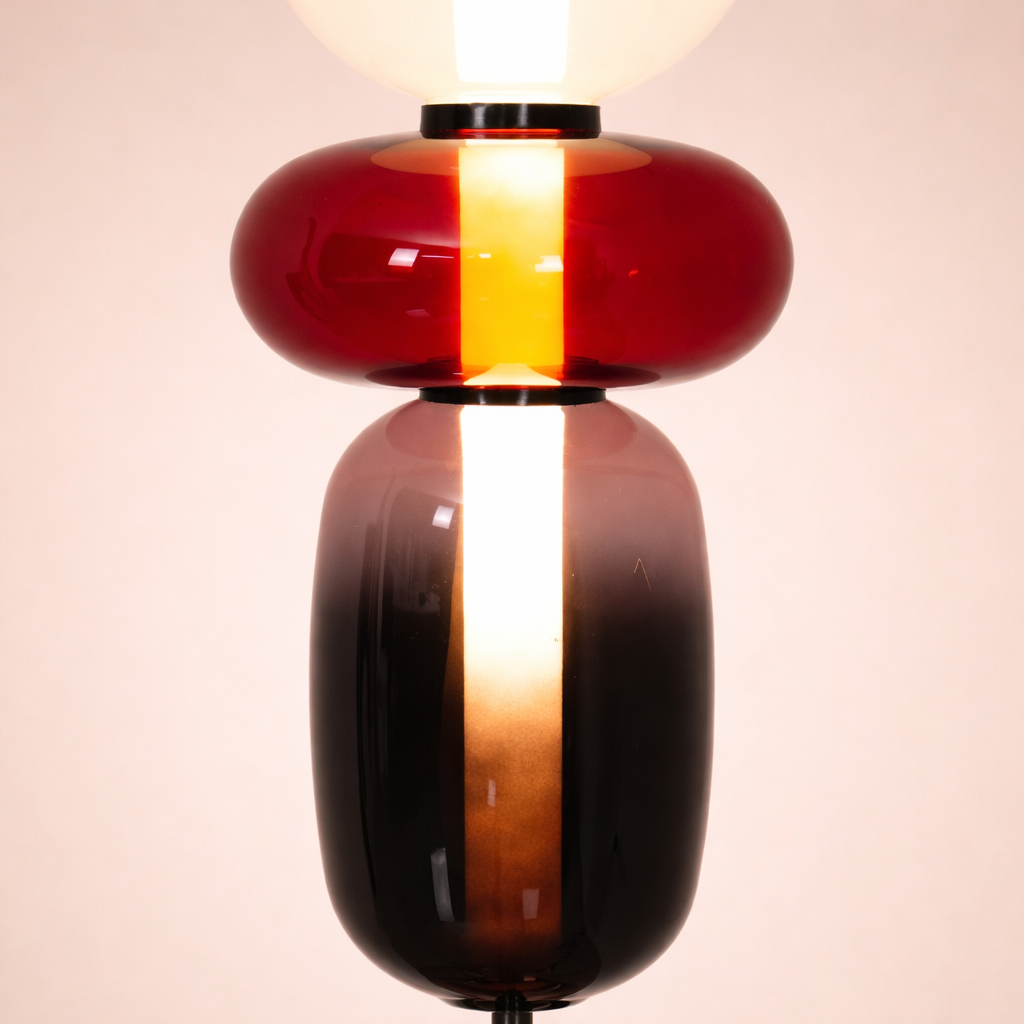 Modern Candy Stacked Glass Floor Lamp