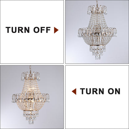 Gold Crystal Chandelier Luxury Ceiling Light