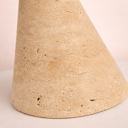 Vintage Wabi Sabi Travertine Table Lamp