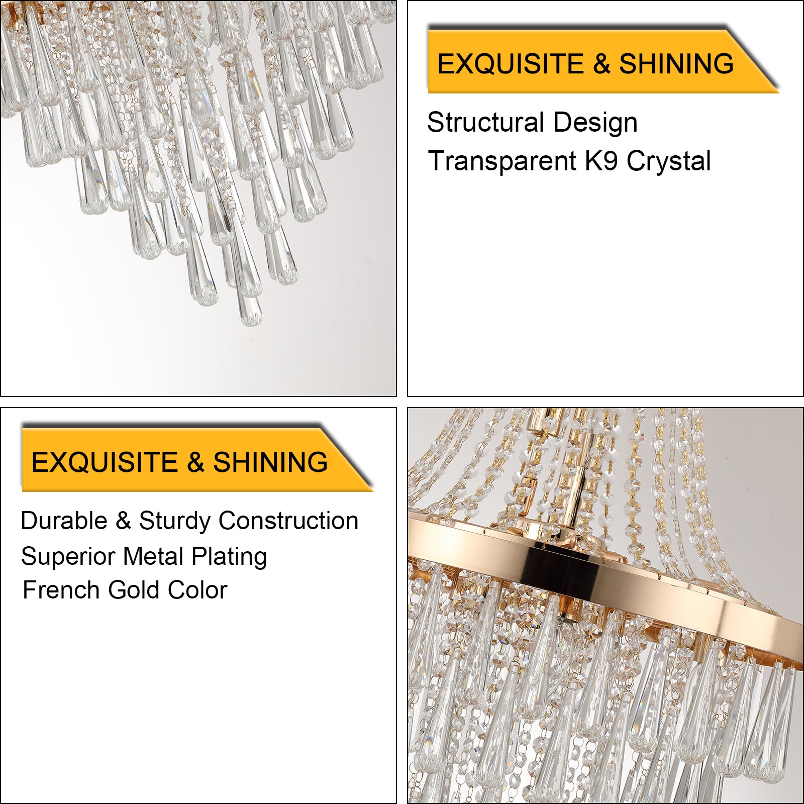 Luxury Chrome Crystal Chandelier