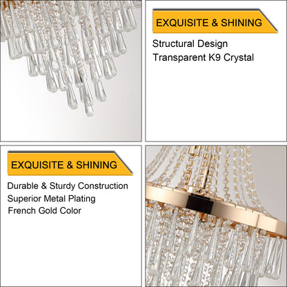 Luxury Chrome Crystal Chandelier