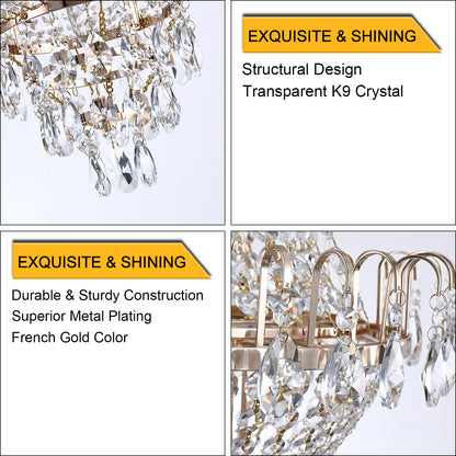 Gold Crystal Chandelier Luxury Ceiling Light