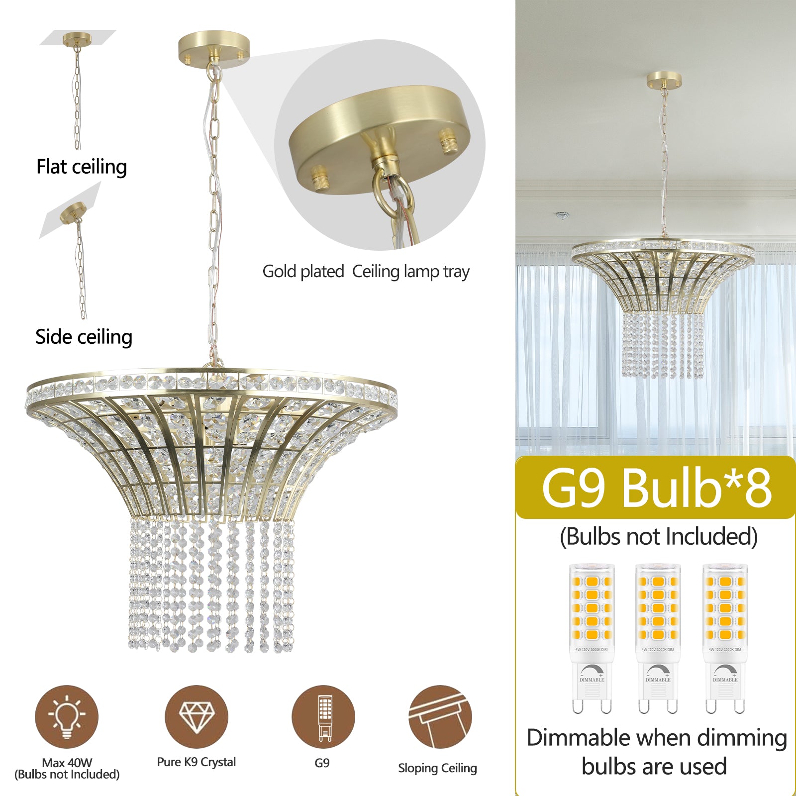 Modern Luxury Horn-Shaped Chandelier