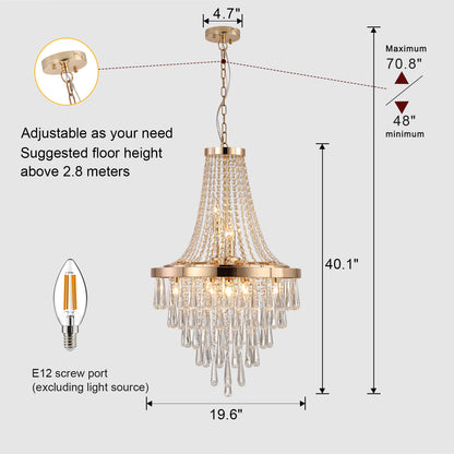 Luxury Chrome Crystal Chandelier