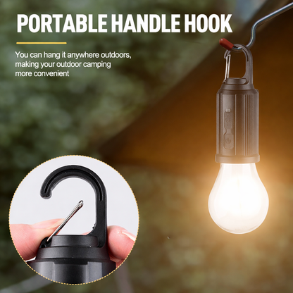 Round Solar Light Bulb Rechargeable for Home & Outdoor