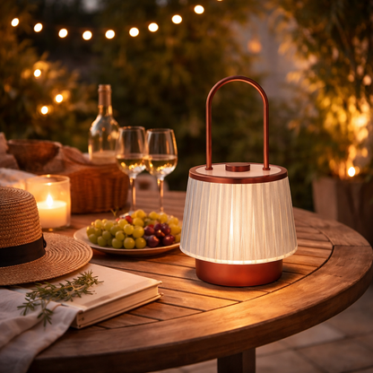Minimalist Fabric Accent Table Lamp with USB Charging