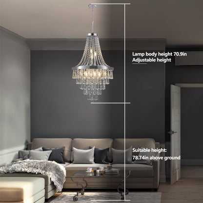Luxury Chrome Crystal Chandelier