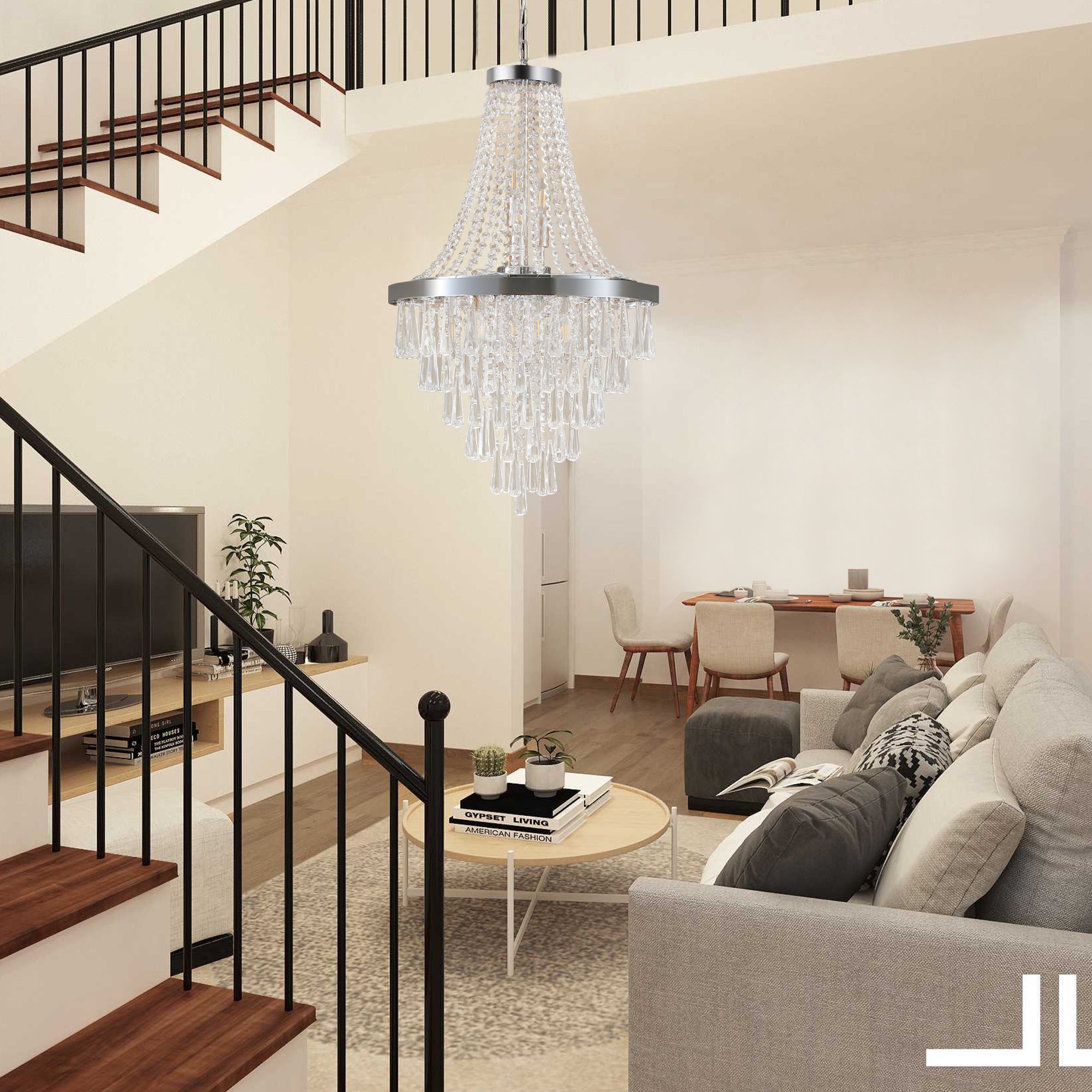 Luxury Chrome Crystal Chandelier