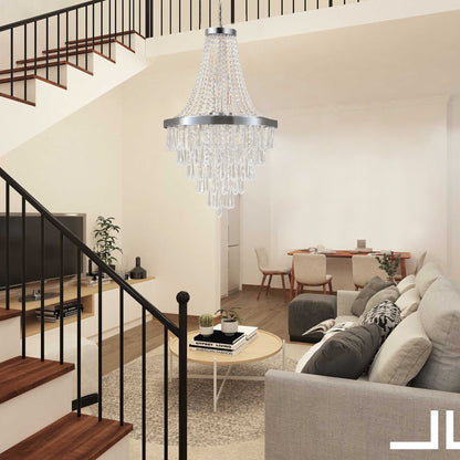 Luxury Chrome Crystal Chandelier