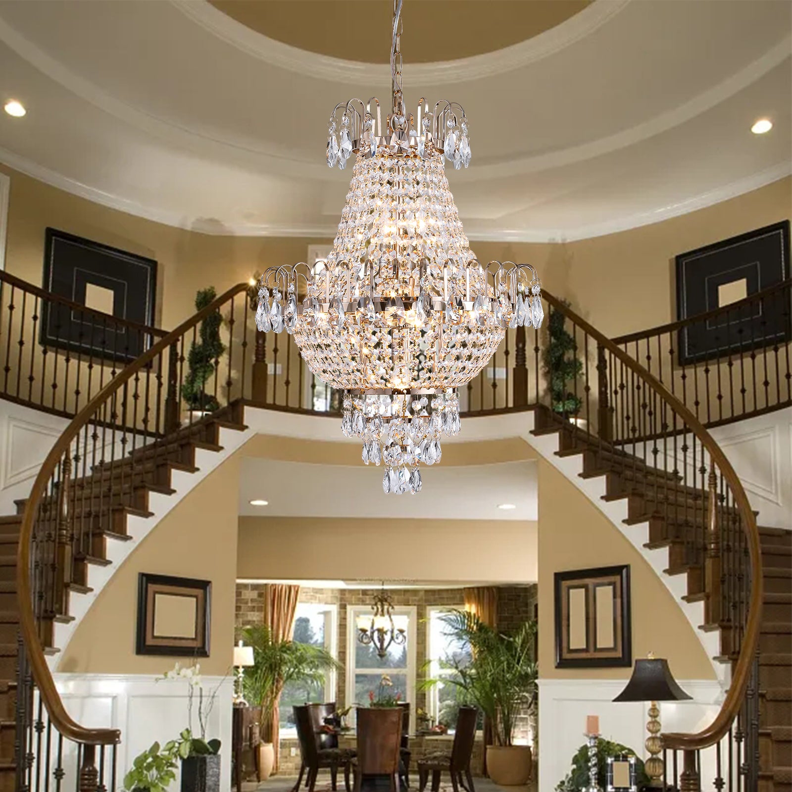 Gold Crystal Chandelier Luxury Ceiling Light