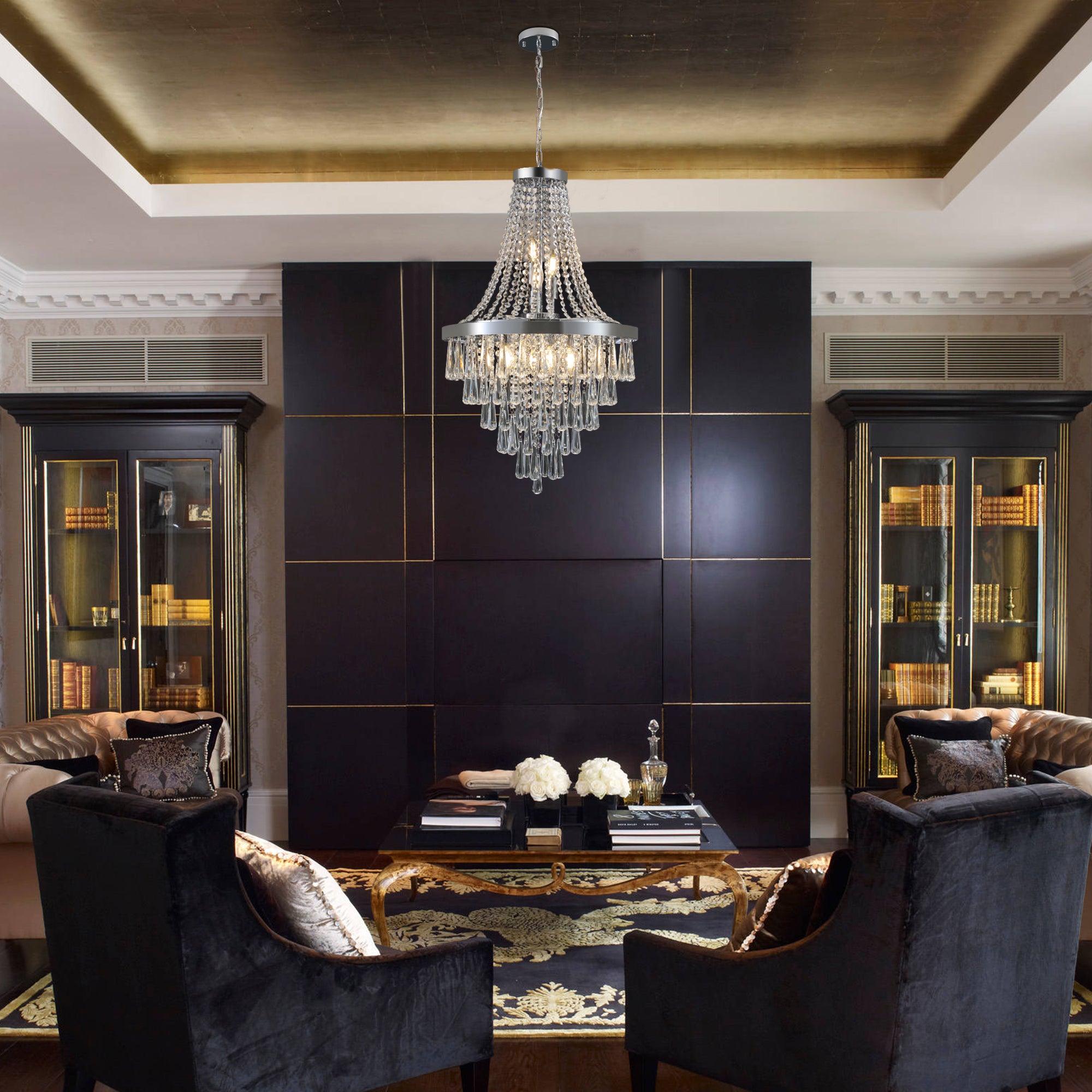 Luxury Chrome Crystal Chandelier