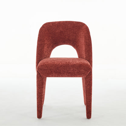 Set of 2 Dining Chairs Features a Hollowed-Out backrest Design for Restaurant Kitchens