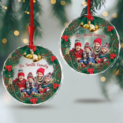 Personalized Family Photo Christmas Ornament Custom Family Keepsake Gift