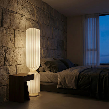 Nordic Minimalist Wabi Sabi Silk Floor Lamp Living Room Home Decor LED Standing Light